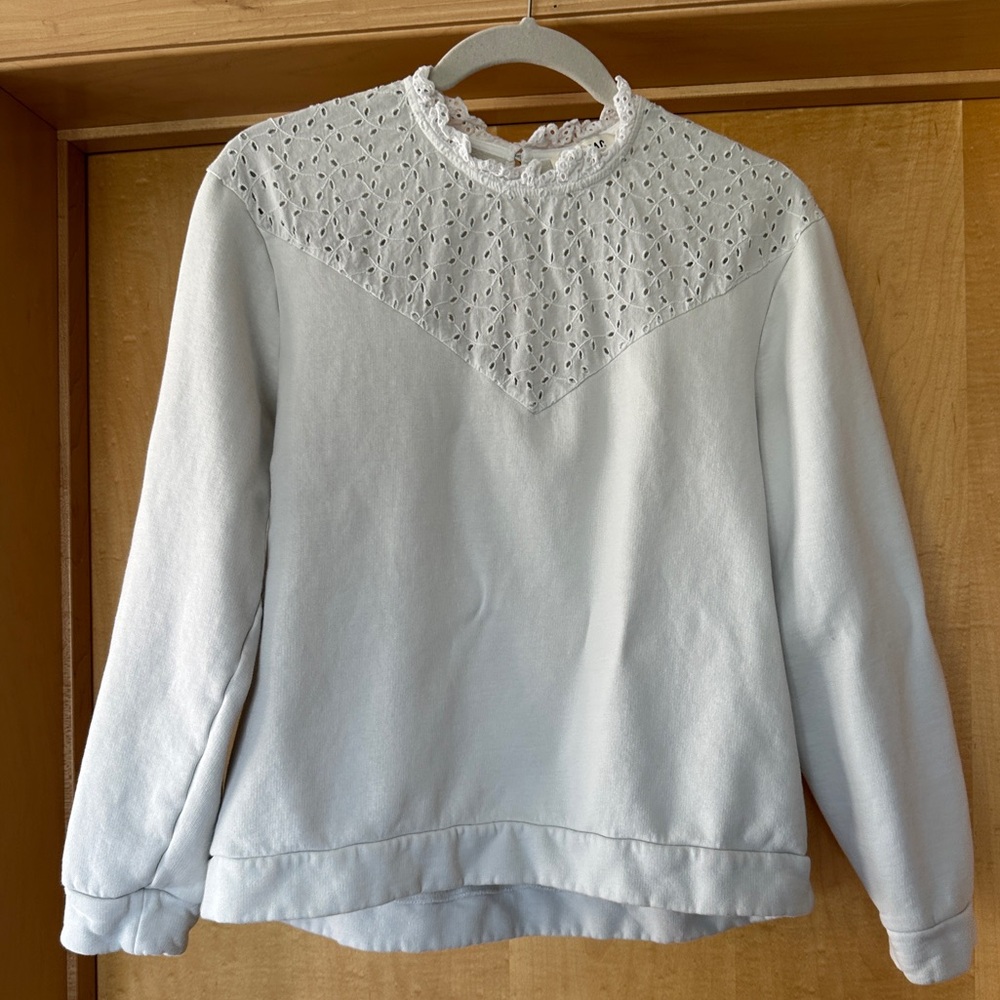 Balzac Paris White Eyelet Women's Top